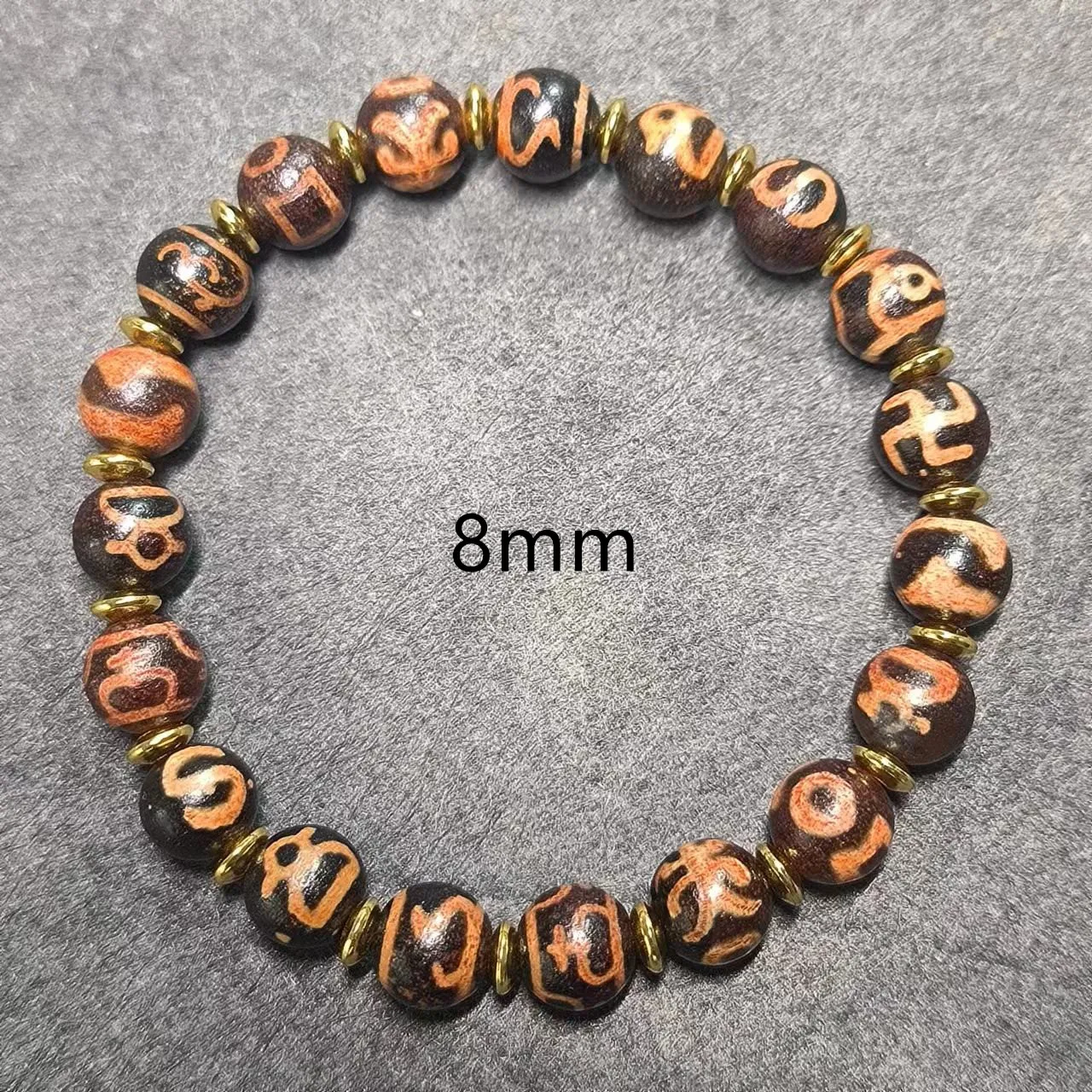 1pcs/lot Natural Black Red Onyx Dzi Bracelet Dzi Beads in Various Patterns Mix and match beads folk-custom amulet precious taki