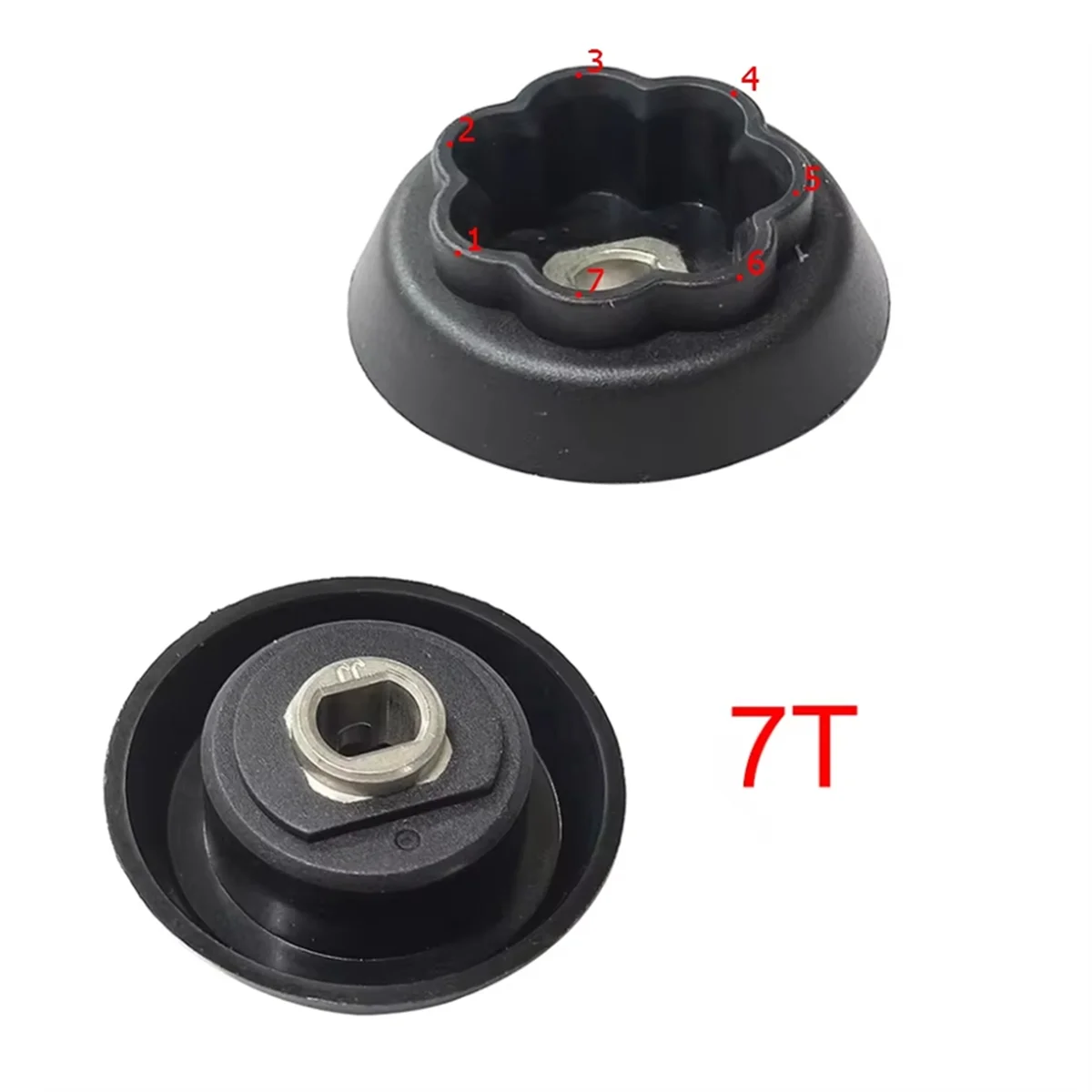 ABJG-2Set عجلة محرك شفرة الخلاط 7 تروس لـ Monsieur Cuisine SKMK 1200 C2 / C3 / D4 / E5 #3