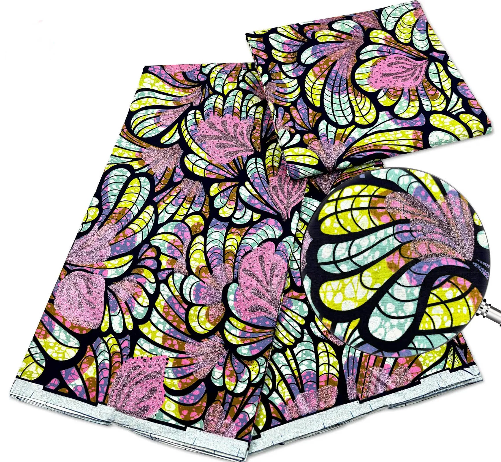 

100% хлопок, сатин 2024, новейший стиль, оригинальное качество, Grand Golden, ткань из искусственной кожи, 6 ярдов для шитья женского платья