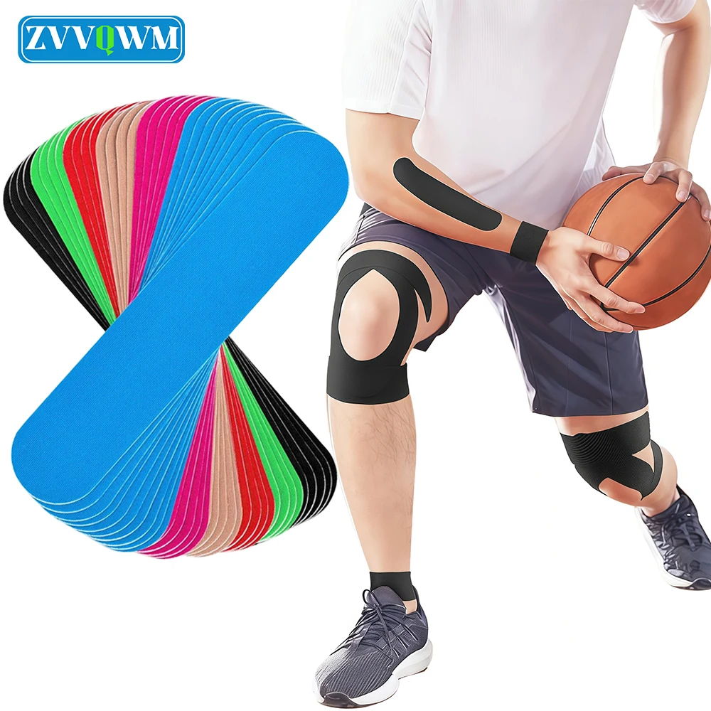 10/20/30 Stück Sport-Kinesiologie-Tape, elastisches Sporttape zur Schmerzlinderung bei Muskeln und Gelenken, Knie-Taping für Fitness, Laufen, Tennis, Schwimmen