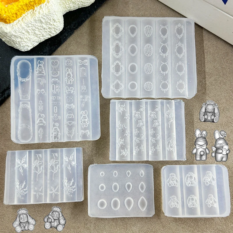 ثلاثية الأبعاد مسمار قالب سيليكون أدوات الأظافر الكرتون القوس أرنب الإطار الأحجار الكريمة مسمار السحر قوالب مسمار الفن اكسسوارات مستلزمات الأظافر #4