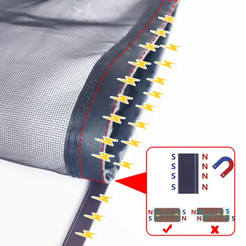 TYMF Black Magnetic Window Mosquito Net Screen Customized size glass fiber invisible Mesh insect Curtains Removable Washable ﻿ - Image 4