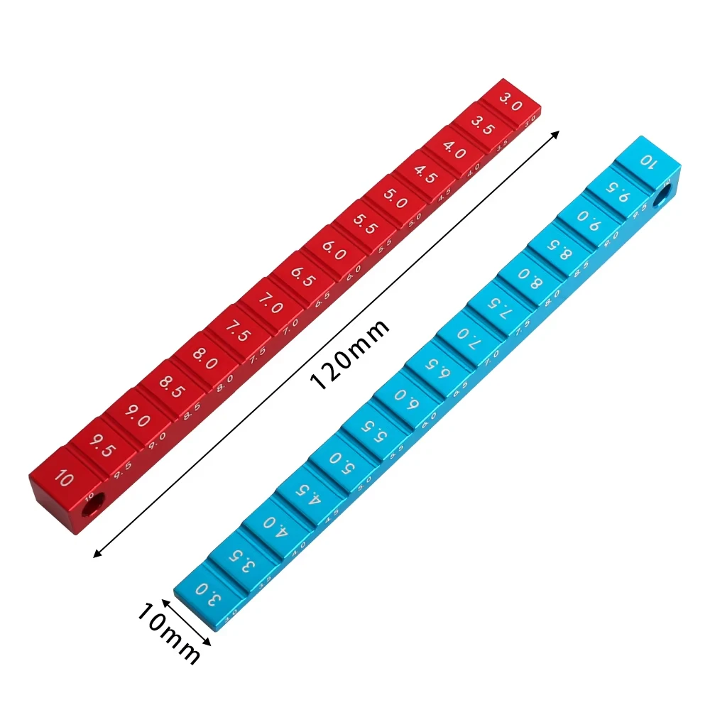 1/10 RC Car Aluminum Ride Height Gauge 3 to 10mm Chassis Adjustment Tool For Drift On Road Traxxas SG YiKong Accessories