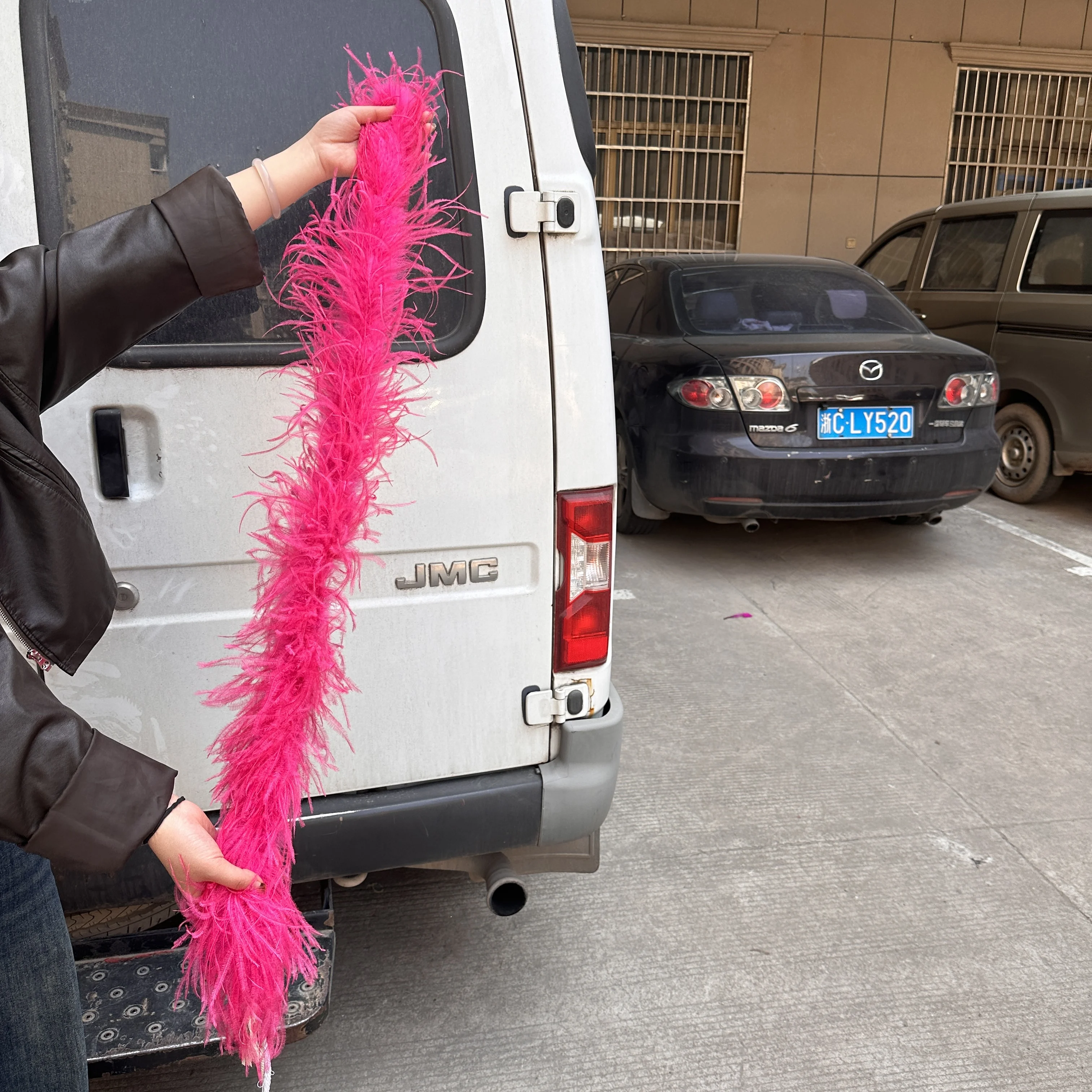 

1 Meter Natural Ostrich feathers Boa 2 6 8 10 15Ply Natural Fluffy Ostrich Feather boa Trims for Costume Dress Sewing Accessory