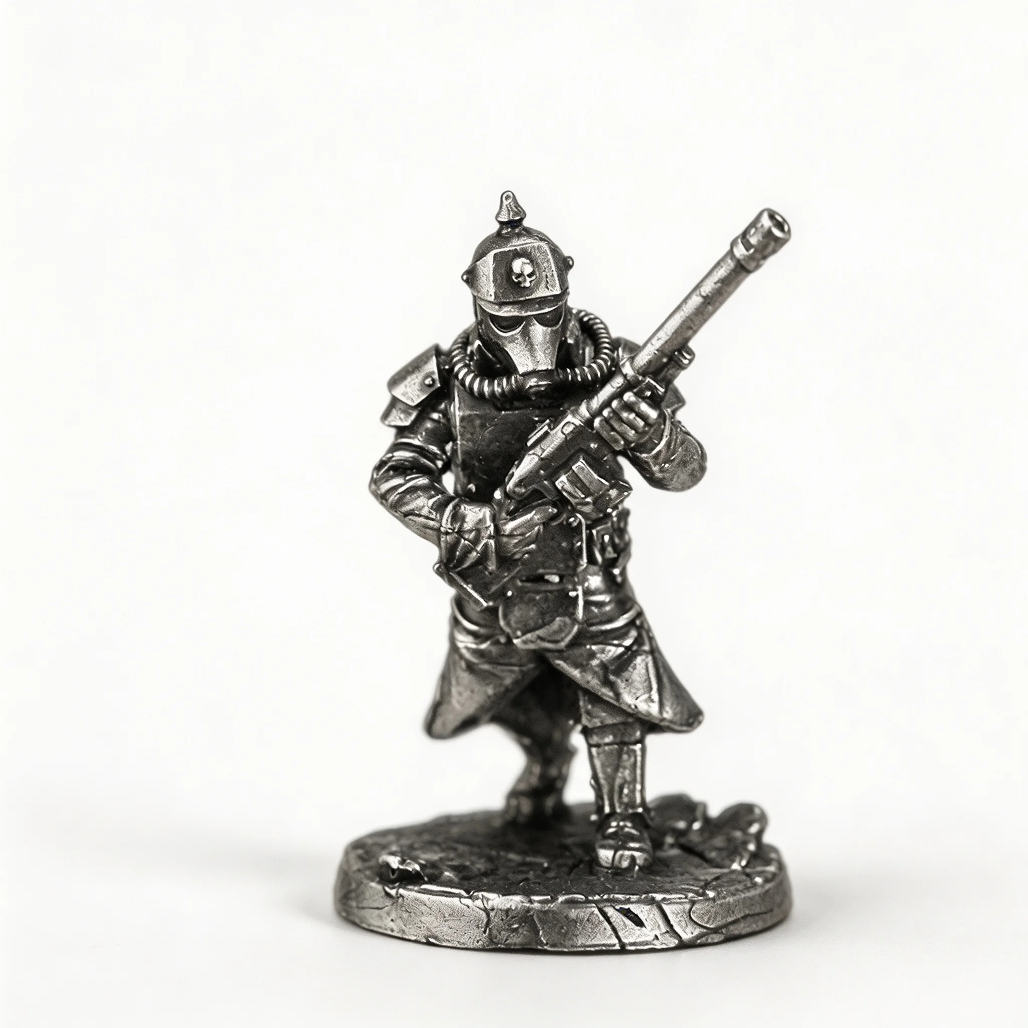Metal Mini Figurine Vintage Gas Mask Infantry Car Decor Desk Ornament Gift for Male