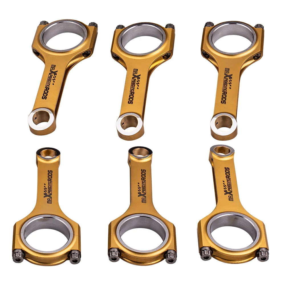 maXpeedingrods Titanizing H-Beam Connecting Rods ARP 2000 Bolts For BMW N54B30 3.0 E90 E91 E92 145mm/5.709