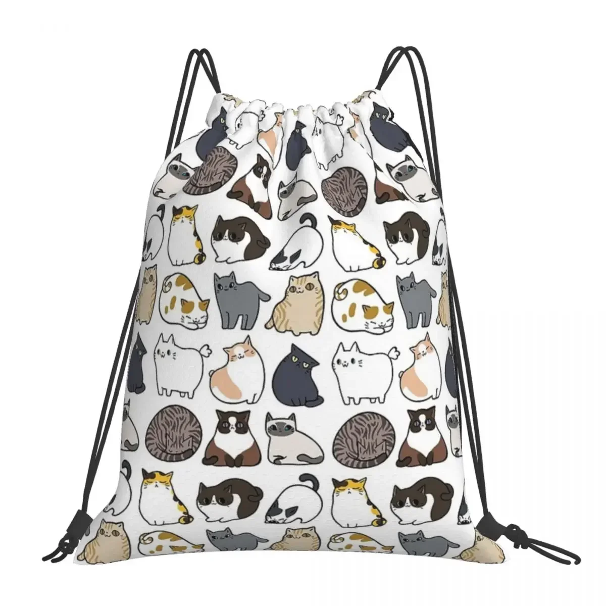 

Cats Cats Cats Backpacks Casual Portable Drawstring Bags Drawstring Bundle Pocket Sports Bag BookBag For Travel Students