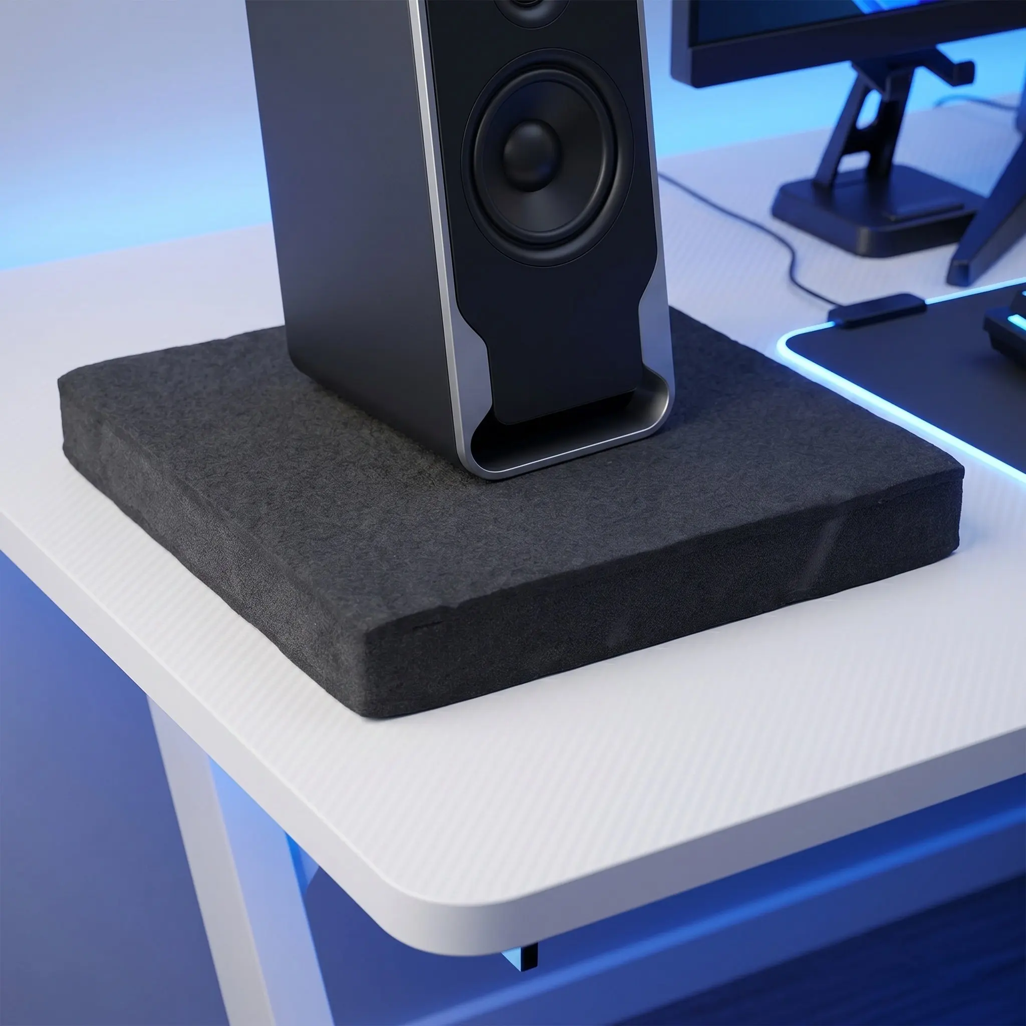 Subwoofer Isolation Pad Soundproof Mat Sound Dampening Pads Anti-Vibration Subwoofer Damping Mat Audio Isolation Platform Home