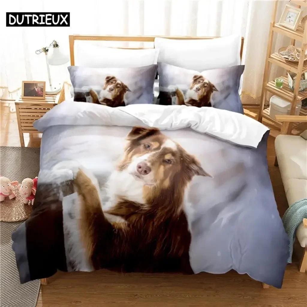

Beautiful Puppy Bedding Set Single Twin Double Queen King Cal King Size Bed Linen Set