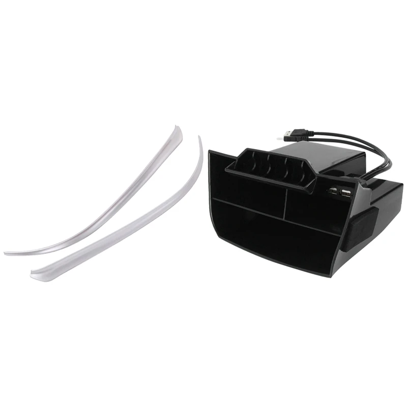 

Side Rearview Mirror Trim Cover Decorative For BMW With For Honda Car Inner Console Central Storage Box With USB Port