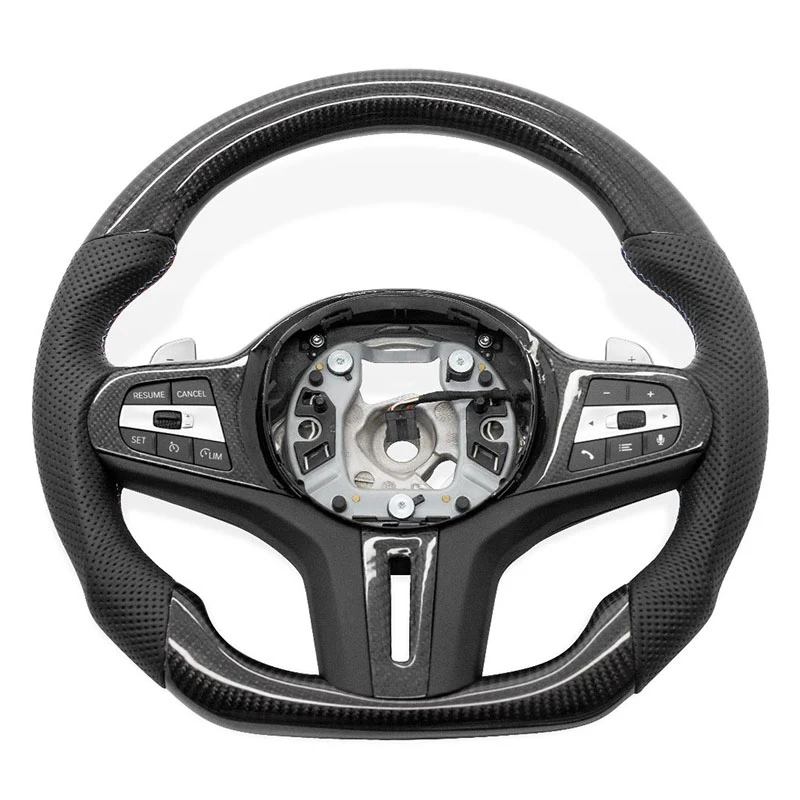 

Customized Steering Wheel For BMW G20 G30 G80 G82 F92 F90 M5 G11 G12 G14 G15 G16 X3 X4 X5 X7 Sports Carbon Fiber Steering Wheel