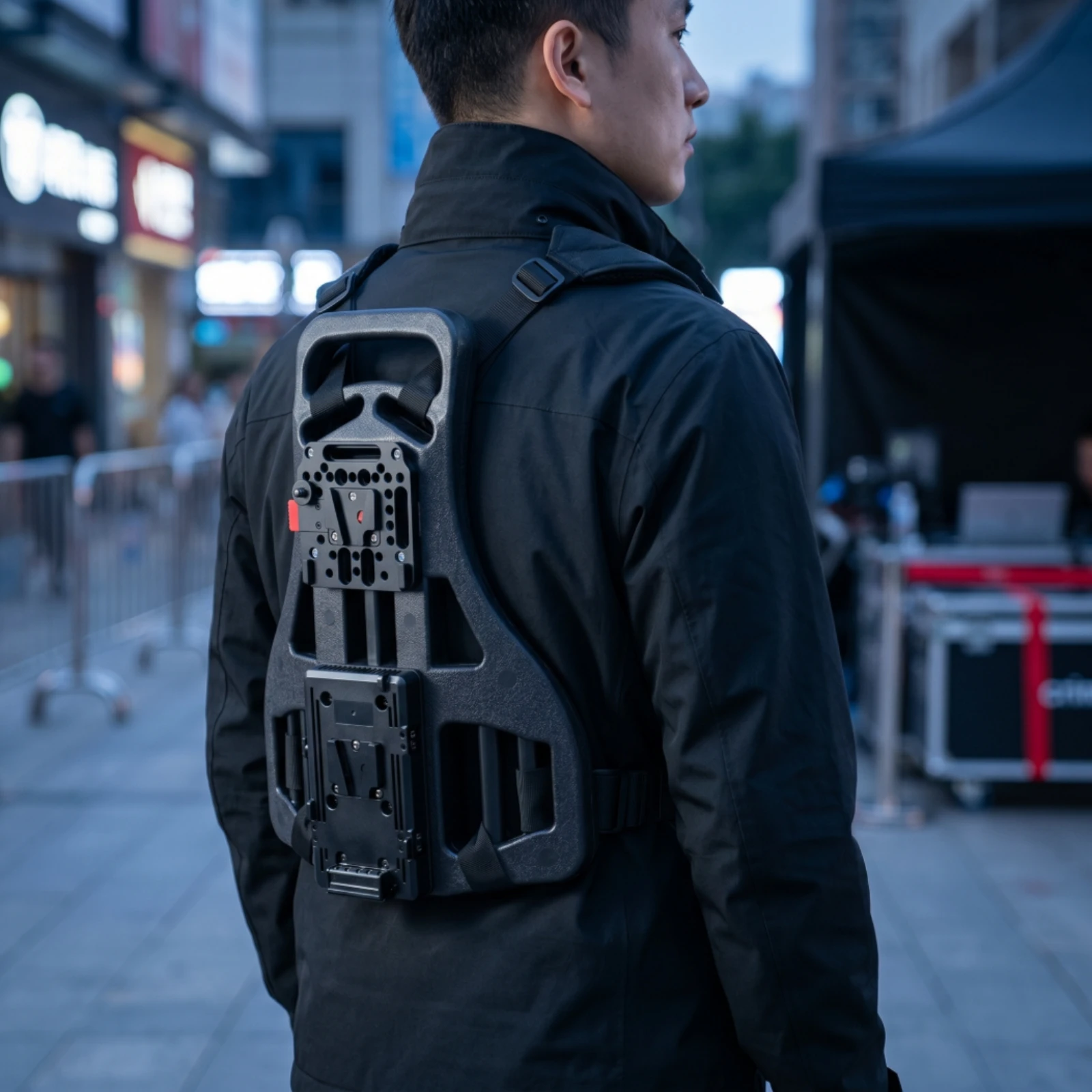 Live-Stream Back Frame Adjustable Backpack Harness with Mounting Plates Backpack Camera Mount Modular Camera Back Mount