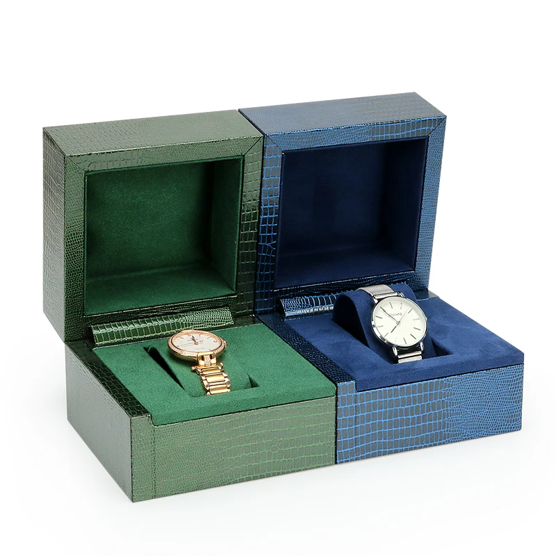 Watch box lizard-patterned European light luxury art box high-end paper filling jewelry convenient storage box
