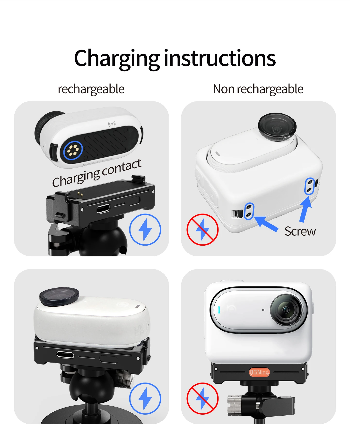 Verstellbare Kugelkopf-Kamerahalterung mit Klebe- und Saugnapfbefestigung für Motorrad und Auto, geeignet für Insta360 GO Ultra X5 X6 Ace Pro2 mit Magnetfuß – Detail 15
