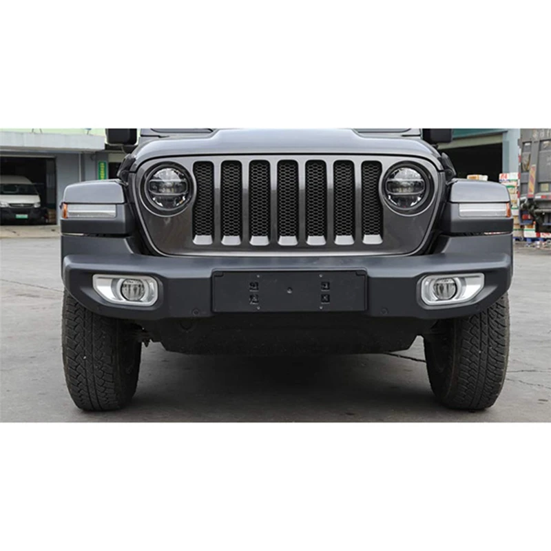 Embellecedor de decoración para lámpara antiniebla delantera de coche, juego de pegatinas plateadas para cubierta de luz de niebla para Jeep Wrangler Jl 2018, accesorios exteriores (paquete