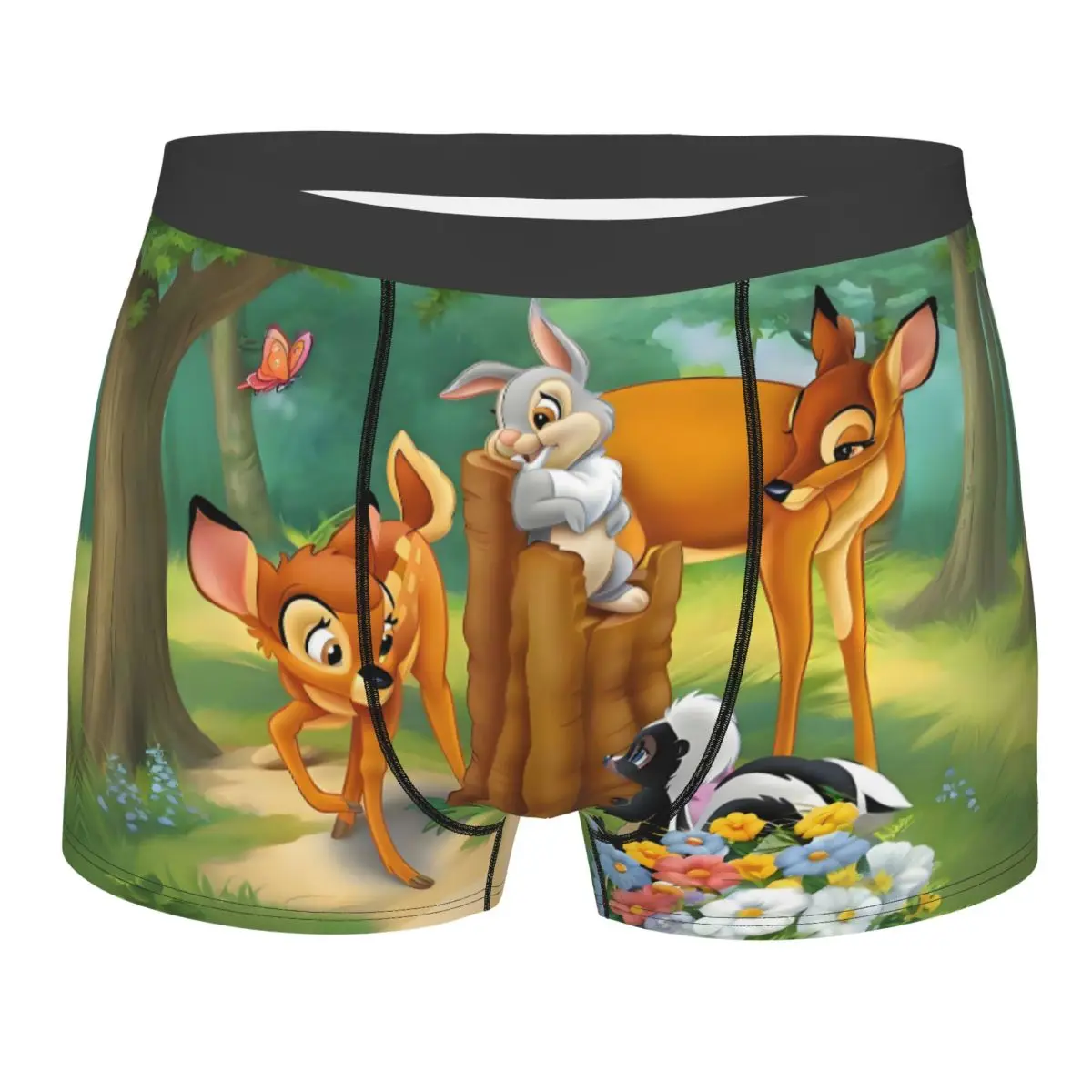 

Custom Cartoon Bambi Film Underwear Men Breathable Cute Anime Boxer Briefs Shorts Panties Soft Underpants For Homme