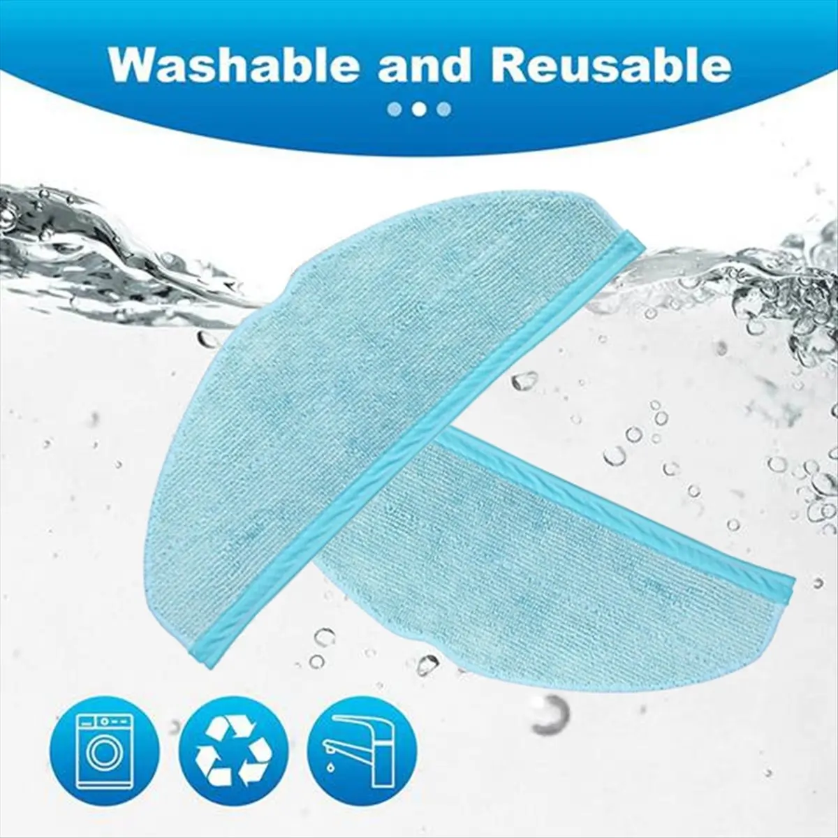 【Newest AT03】10PCS Mop Cloth Pads for Homerun Serie 7000 XU7100/01 XU7100/02 Spare Parts Household Cleaning Accessories