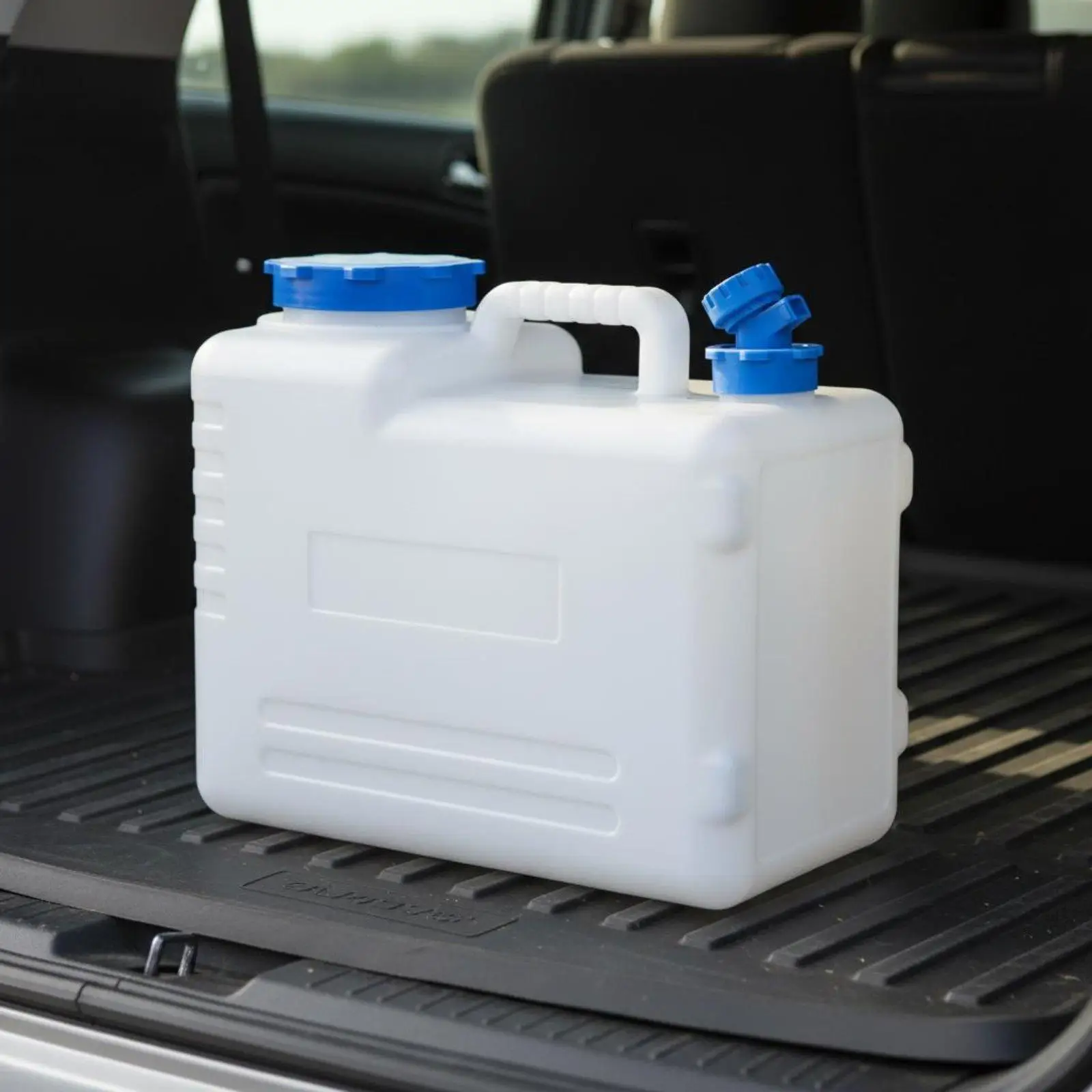 Outdoor Water Container PE Bucket with Faucet 15L Storage Tank for Camping Travel and Household Backup