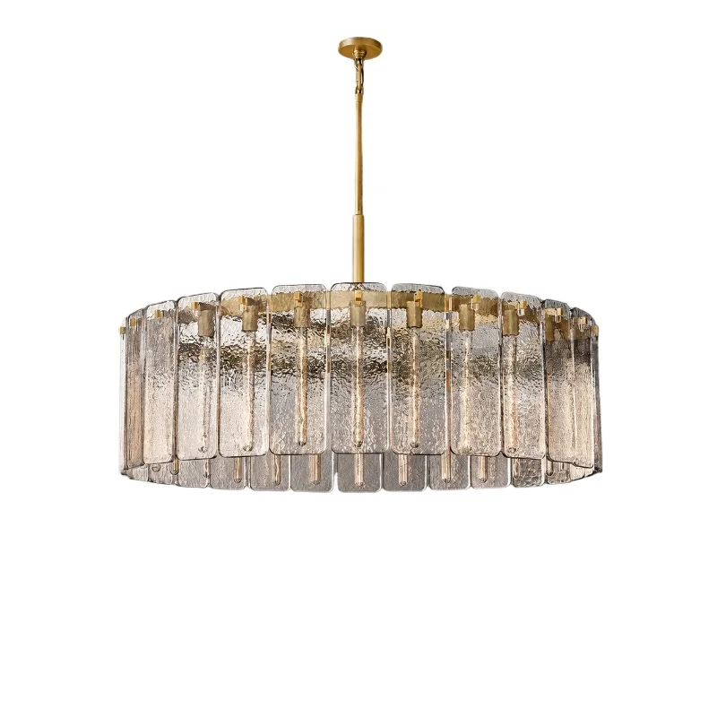 Chandelier glass round chandelier, suitable for living room villa chandelier, luxury lighting decoration home