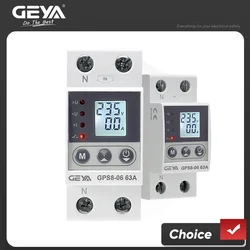 GEYA Tuya Wifi KWH Meter Current/Voltage Protective Device with Energy Metering Function 32A 40A 63A 80A 220V GPS8-06
