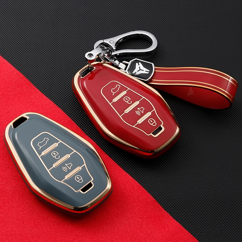 

Чехол для автомобильного ключа с 4 кнопками, защитный брелок для ключей для Chery Jetour X70 X70plus X70m X90plus X95pro, аксессуары