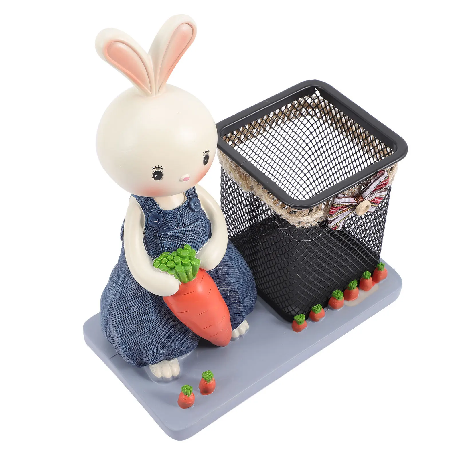 

Desktop Pen Holder Bunny Design Multi-Function Stationery Organizer for Home Office School Desk Storage Decor Item