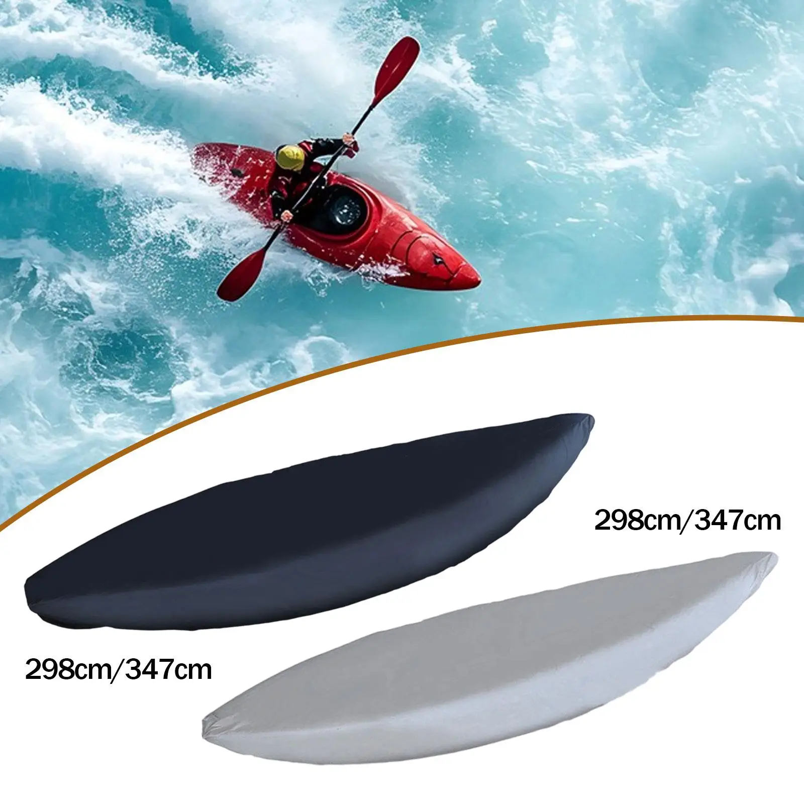 Oxford Cloth Boat Cover Waterproof Kayak Protector Dust Resistant Canoe Shield Sleek Minimalist Appearance for Travel