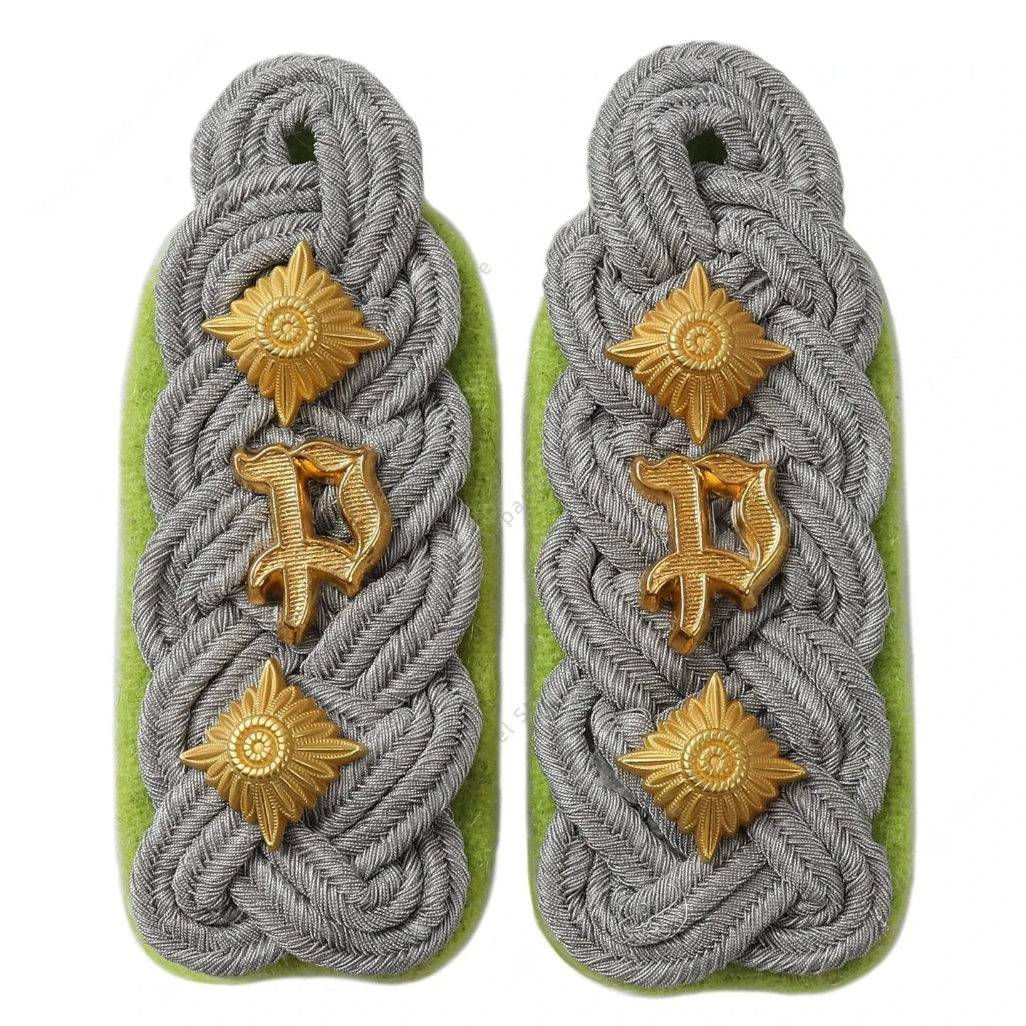 Épaulettes en lingots d'officier militaire allemand, insignes de grade dorée, épaulettes de Style WW2 de la seconde guerre mondiale pour la reconstitution uniforme, accessoire Cos