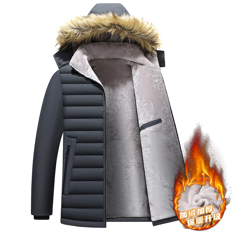 سترة رجالية ستاند رجالي سترة شتوية جديدة بقلنسوة سترة صوفية دافئة سترات رجال الأعمال الترفيه معطف البيسبول معاطف