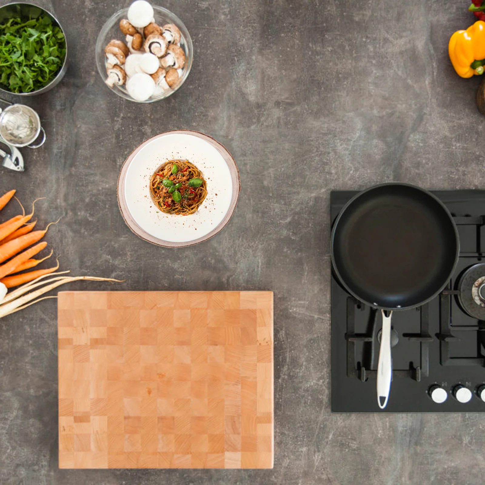 

4pcs Wood Trivet Mat Heat Insulation Kitchen Gadget Reusable Pot Holder Table Placemat Countertop Protection Wok Pad Coaster