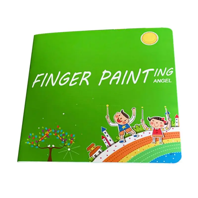 Washable Craft Stamp Finger Painting Kit Safe Non-Toxic DIY Drawing Toy Early Learning Painting Supplies for Kindergarten Kids