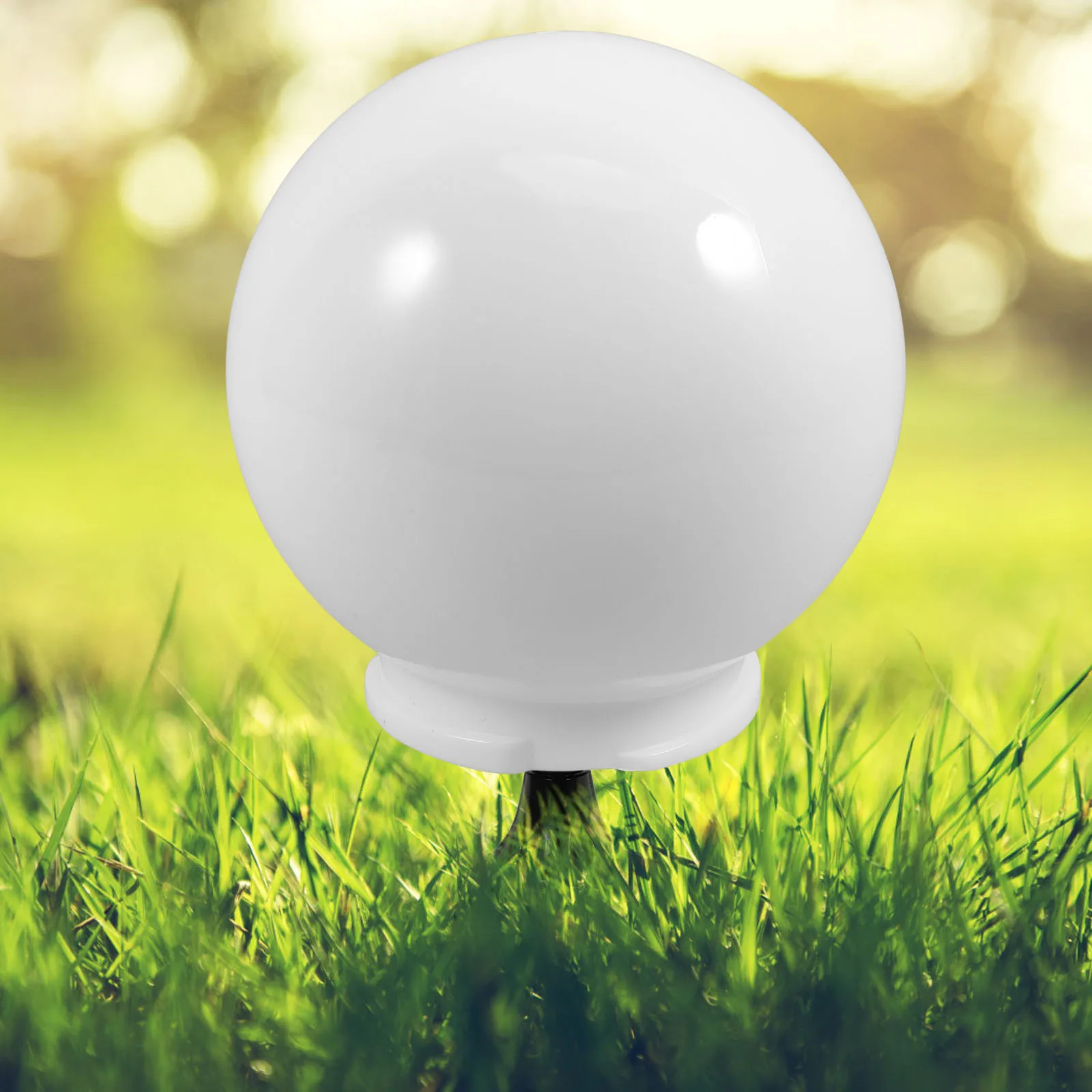 

Acrylic Globe Lampshade White Post Mount Light Durable Weatherproof High Brightness Easy Installation Outdoor Garden Patio