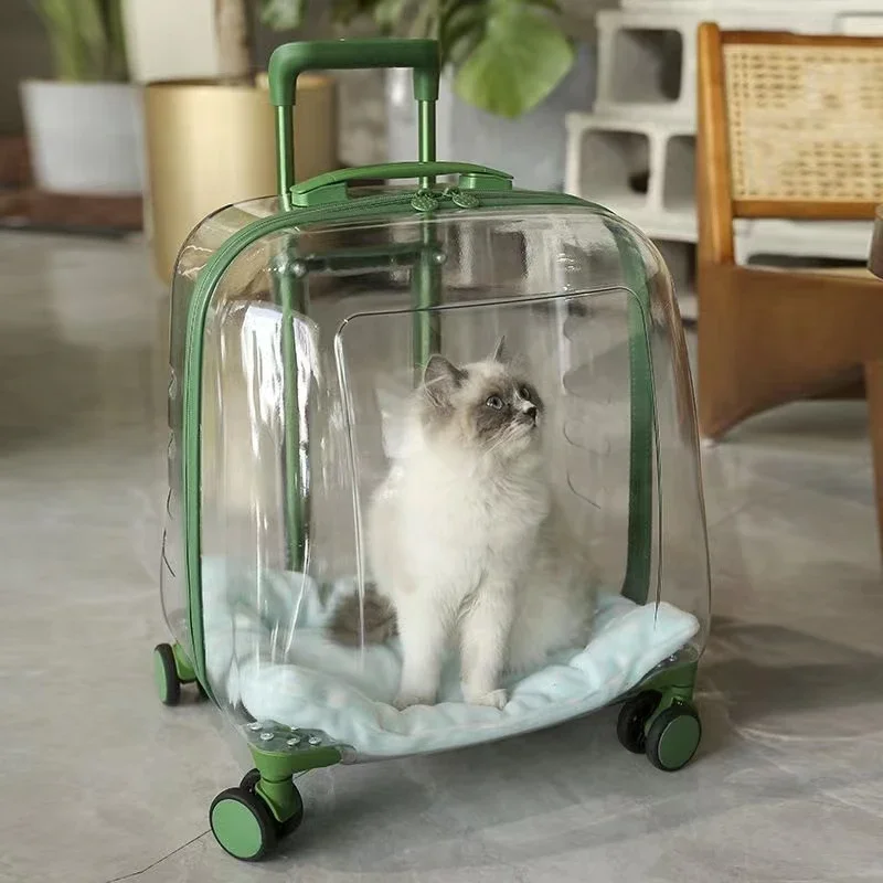 

pet trolley case cat bag going out portable cat suitcase