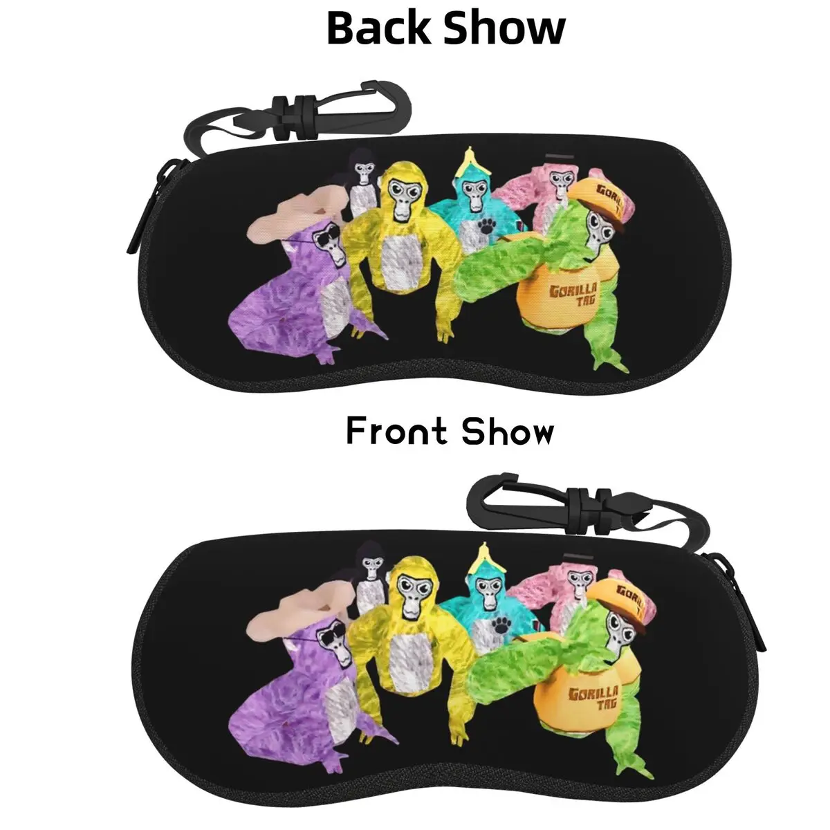 

Gorilla Tag Monkey Shell Glasses Case Portable Sunglasses Box Women Men Soft Eyeglasses Bag Pouch