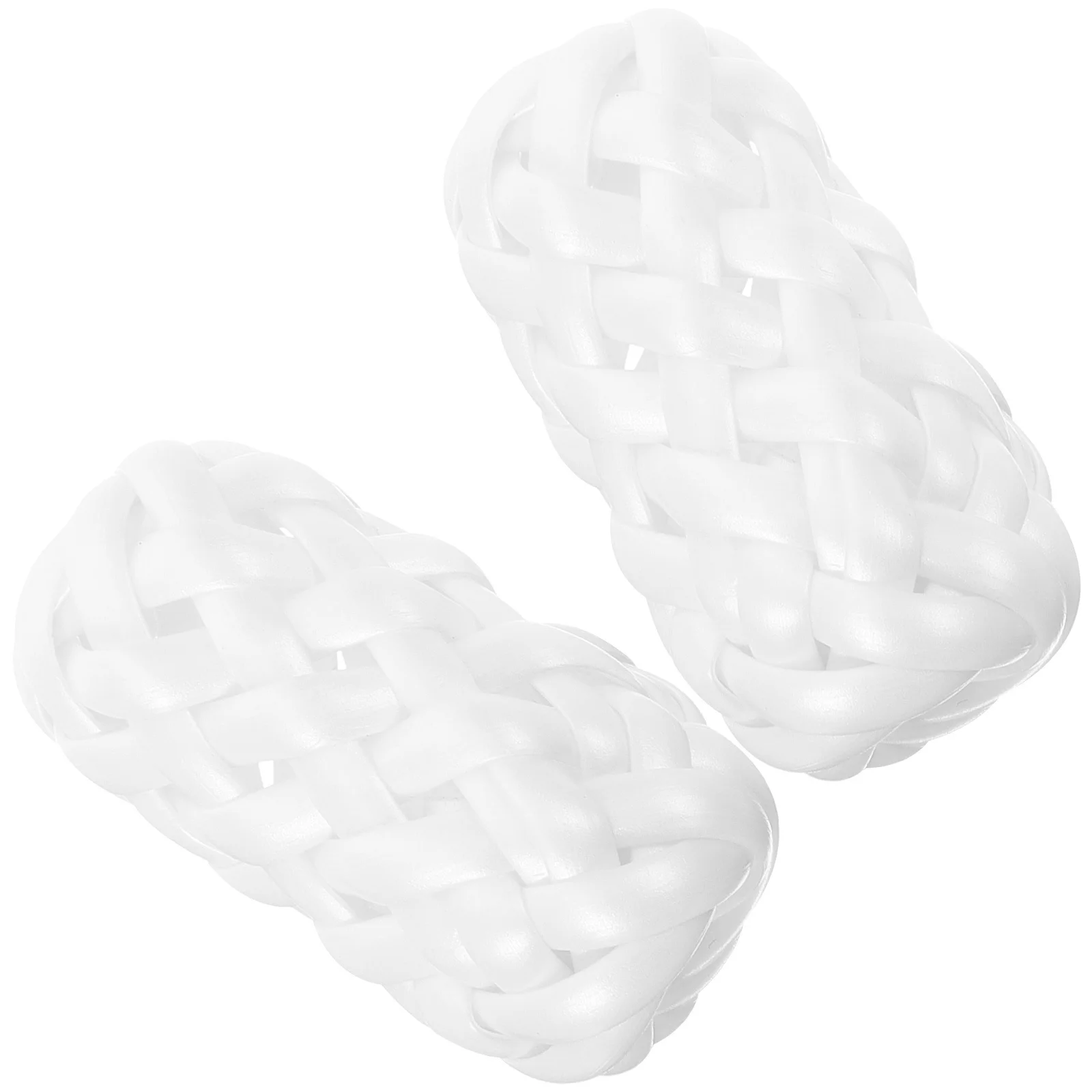 

2pcs Mini Lamp Shade Woven Design Imitation Rattan Light Cover For Diy Handcraft Kindergarten Decor Small Reusable