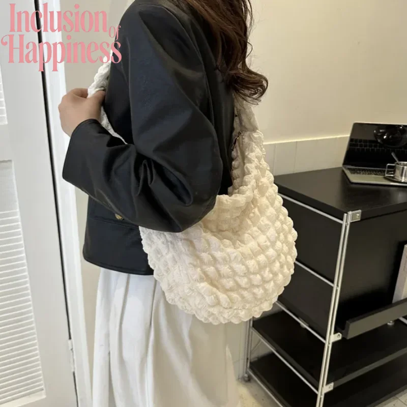 

Cute And Playful Cloud-shaped Bubble Bag College Style Commuter Messenger Bag Simple And Versatile Underarm Bag Handbag
