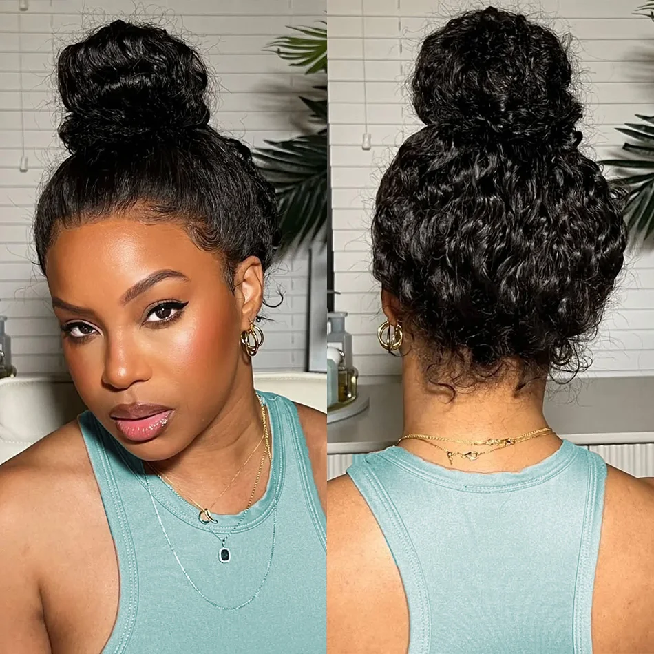 

Deep Water Wave Frontal Wig 360 Human Hair Full Lace Wig Curly Wigs 13X4 Hd Lace Wig 220 Density Brazilian Hair Wigs 30 40 Inch