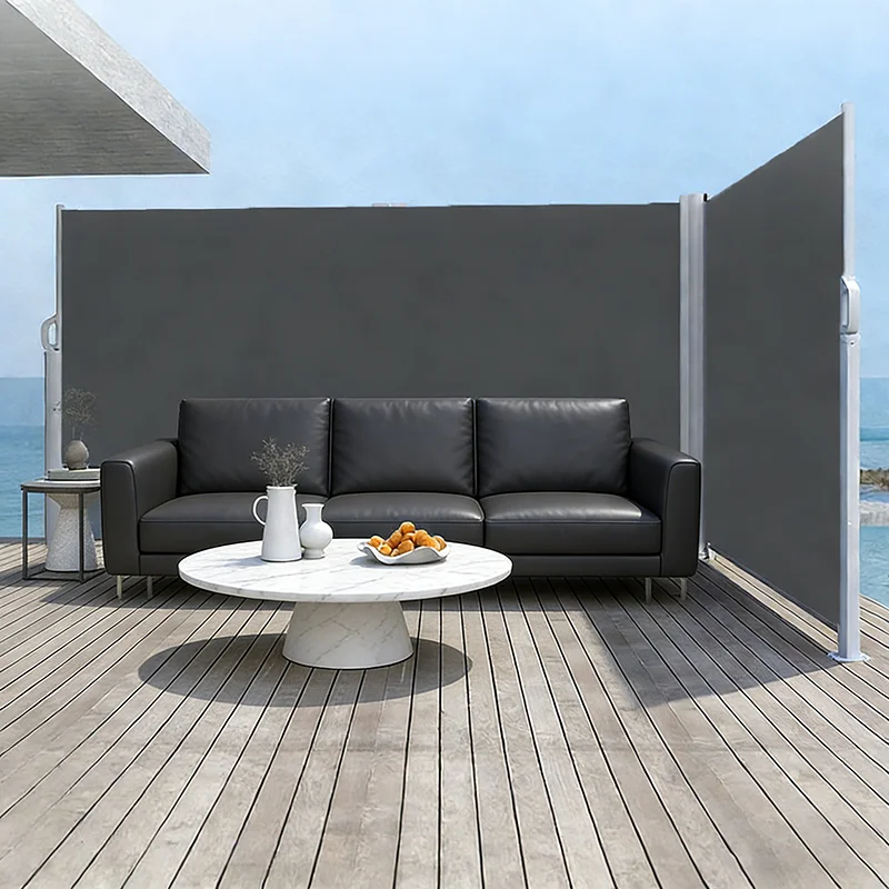 Retractable Side Awning Privacy Screen - Custom Polyester Fabric Outdoor Garden Sun Shade Fence