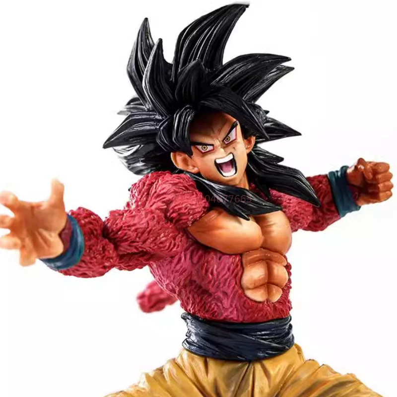 Novo dragon ball z figuras de anime super saiyan 4 son goku sj4 estátua de pvc estatueta de ação modelo ornamentos decoração brinquedos presente