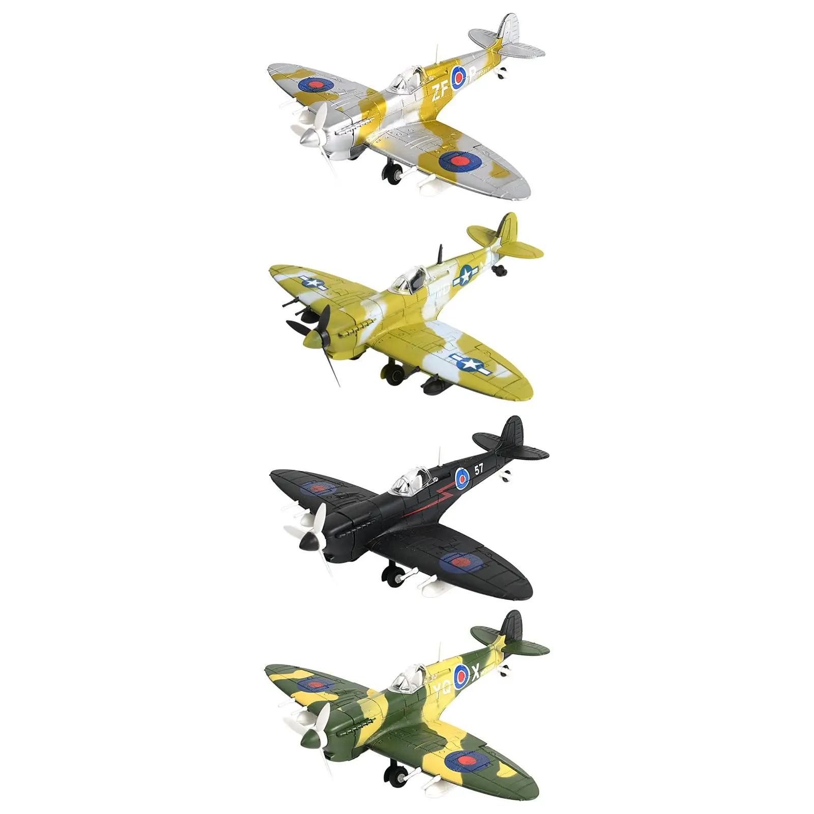 1:48 Scale British Fighter Building Kits Ornament Assemble Table Decor for Kids