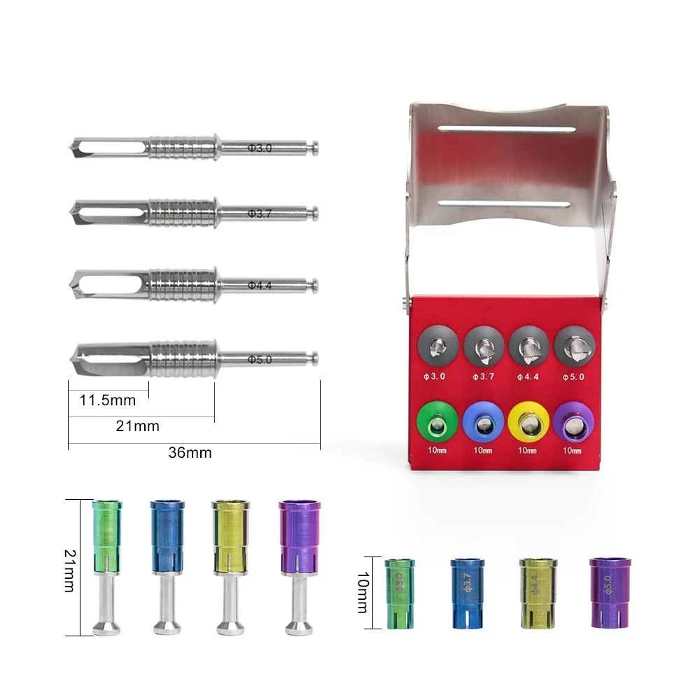 1 kit Dental Implant Drill Set Stainless Steel Bone Expander Surgical Burs Cutting Trephine Burs Dental Implant Kit