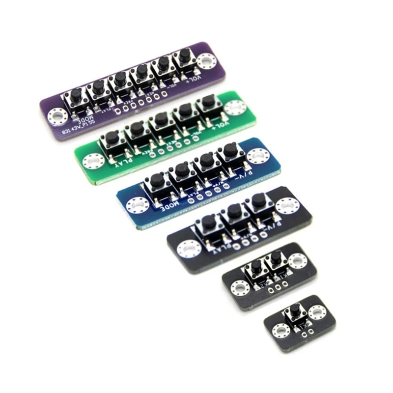 3 4 5 6Bit Independent Button Module MCU Module Switches Button Board Bluetooth-compatible Power Amplier