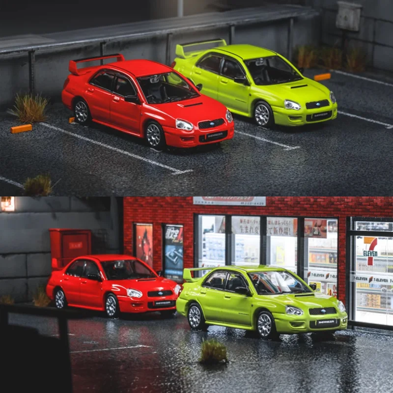 MC 다이캐스트 1:64 스케일 임프레자 WRX STI 한정판 합금 시뮬레이션 자동차 모델 컬렉션 기념품 장식품 선물