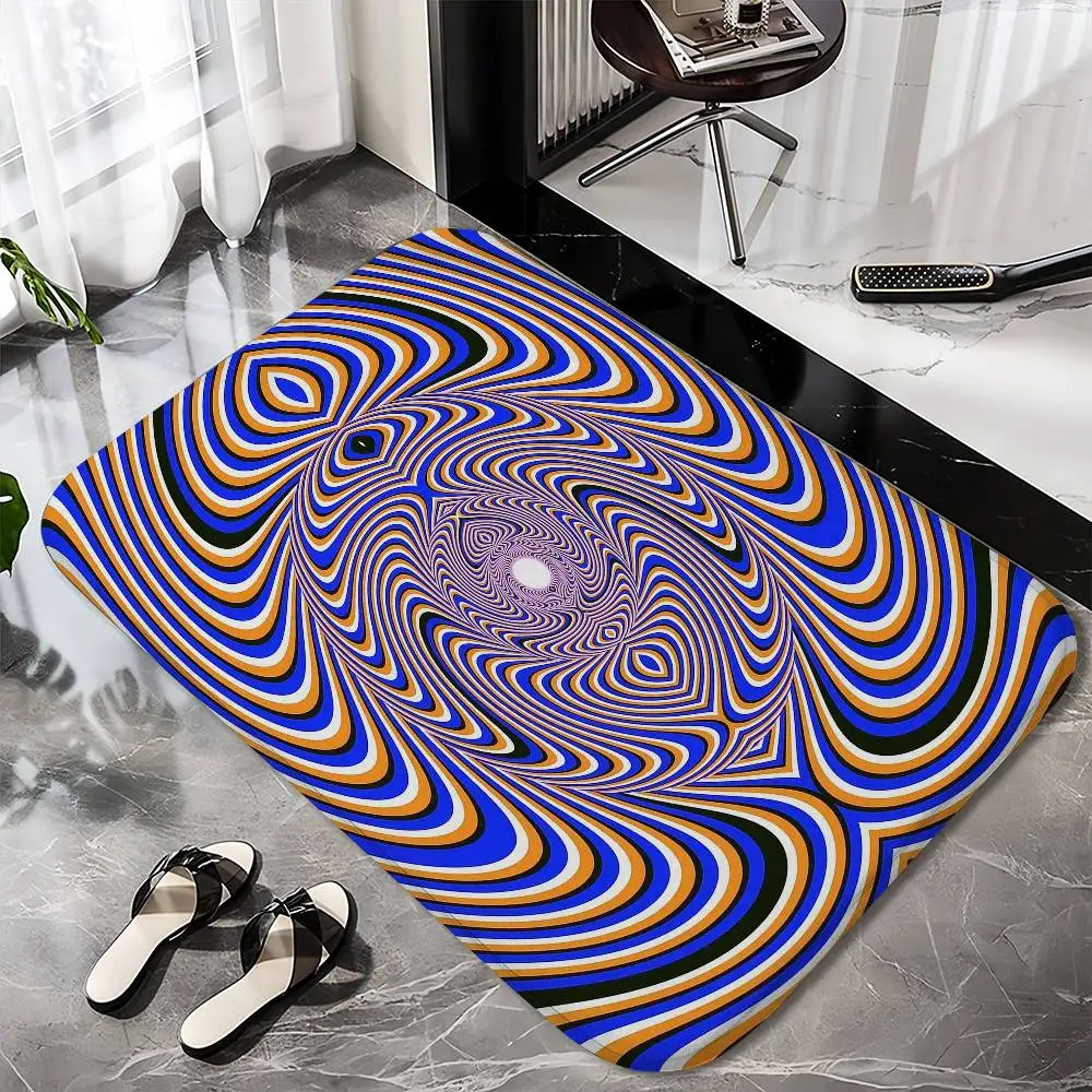 

3d Vortex Illusion Floor Mat Printed Large Carpets Room And Bedroom Carpets Bathroom Anti Slip Door MATS Small Carpets