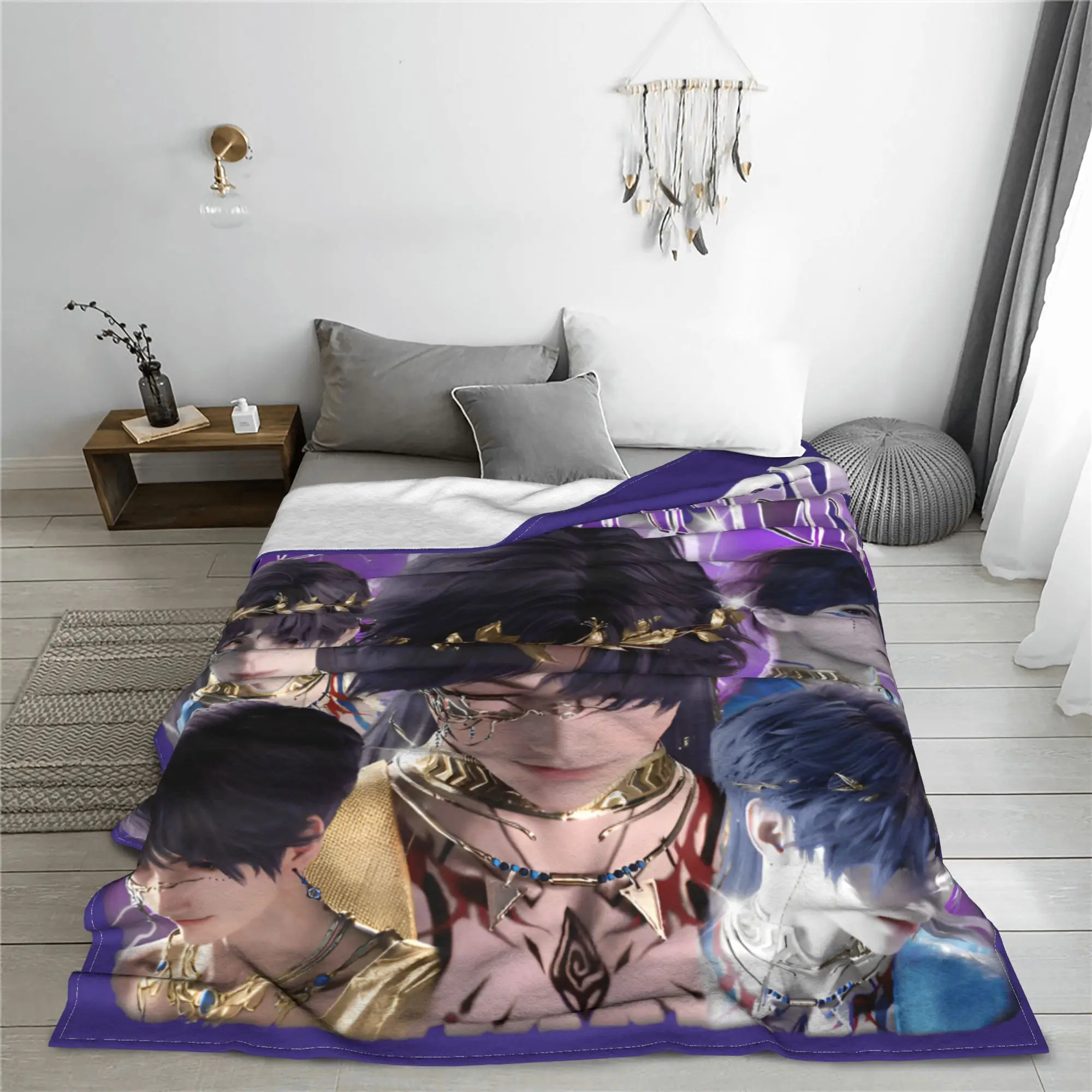 بطانية رافاييل للعشاء للفتيات، بطانية دافئة رائعة من الفلانيل للحب والمساحة العميقة للمنزل طوال الموسم،