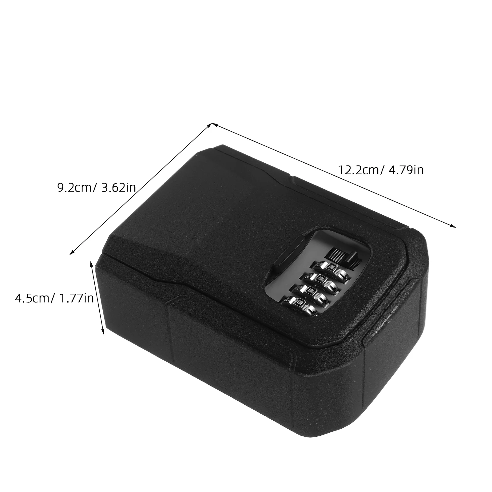 4-Digit Weatherproof Combination Key Lock Box Aluminum Alloy Outdoor Indoor Key Safe Storage Portable Password Lock Case For