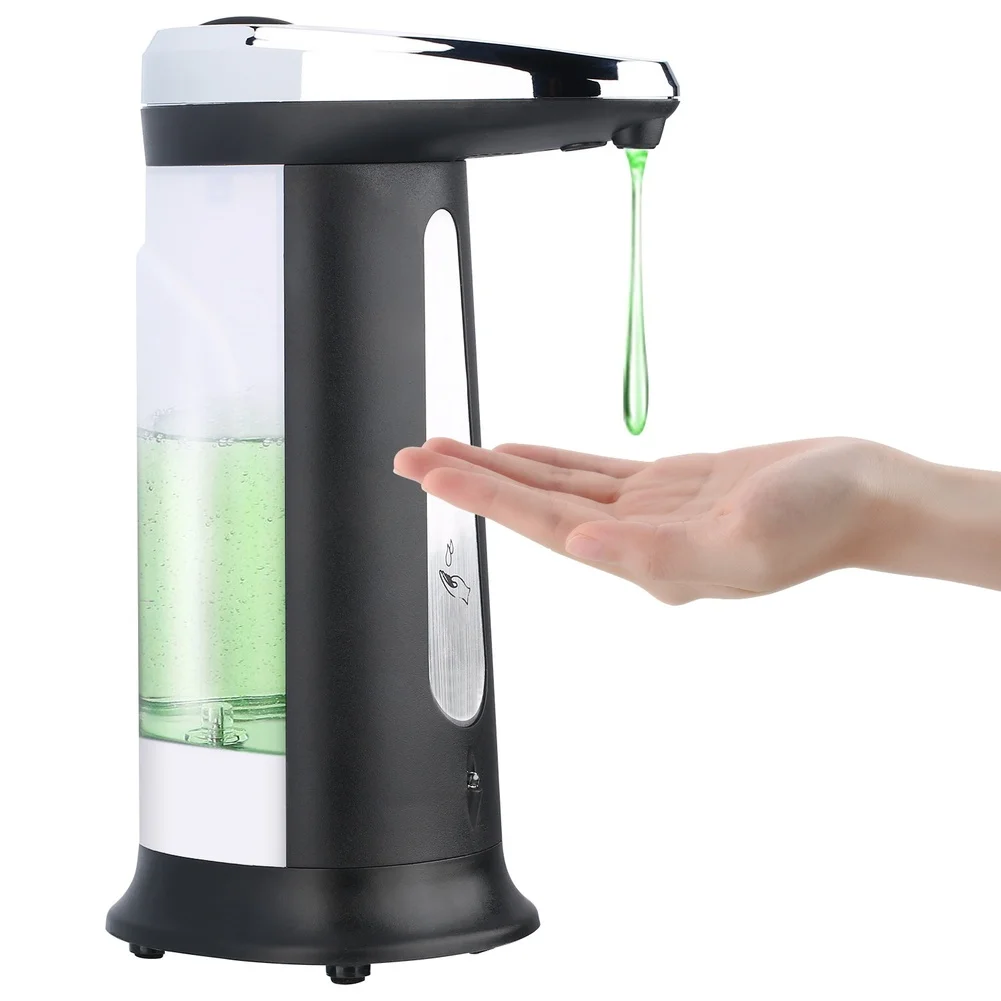 400ml Touchless Soap Dispenser for Bathroom Counter Top Mount Works with Liquid Soap Shower and Shampoo 400ml Touchless