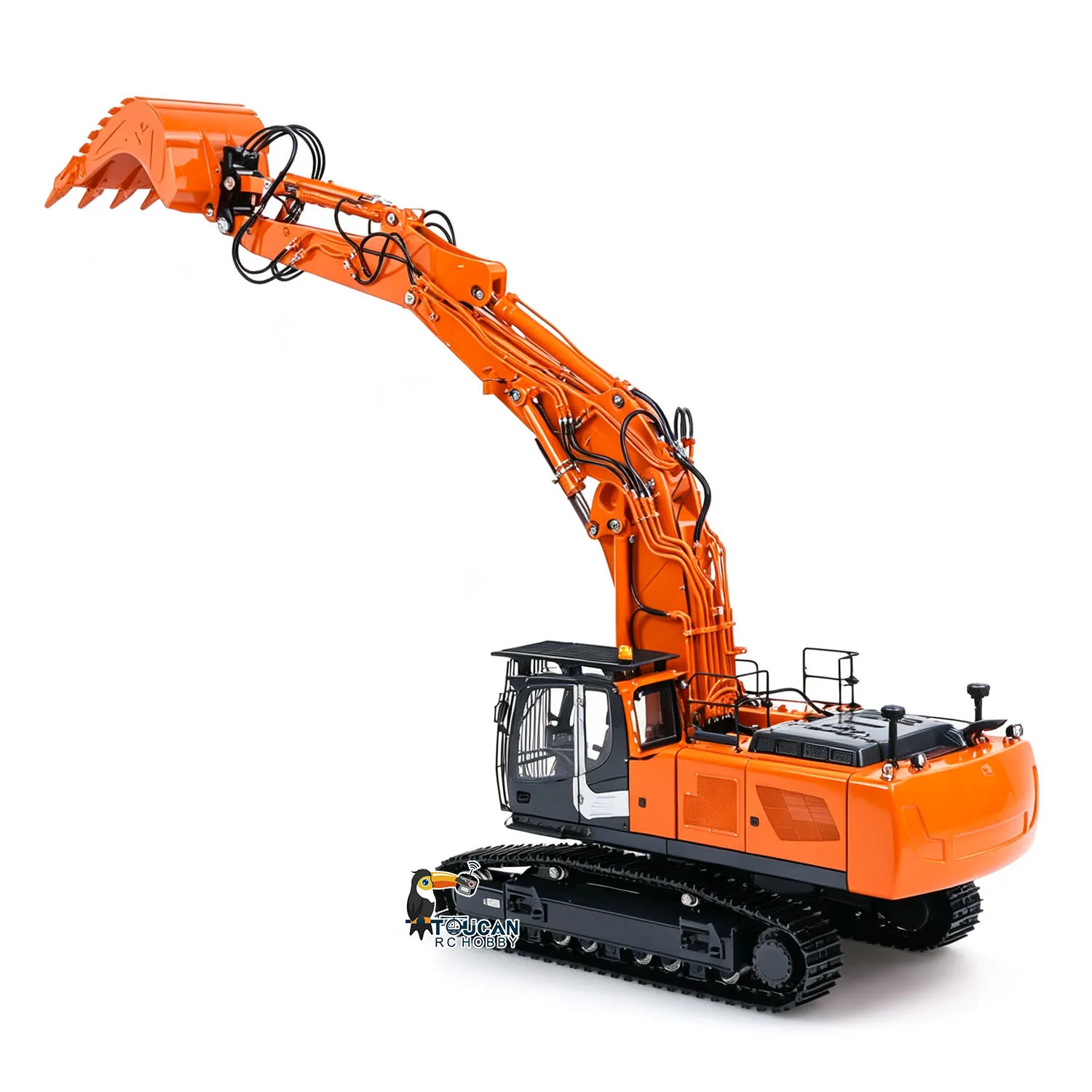 1:14 LESU LR956 RTR 7CH 3Arms RC Hydraulic Excavator Metal Digger Quick Coupler Brushless Motor Radio Light Sound Smoke System
