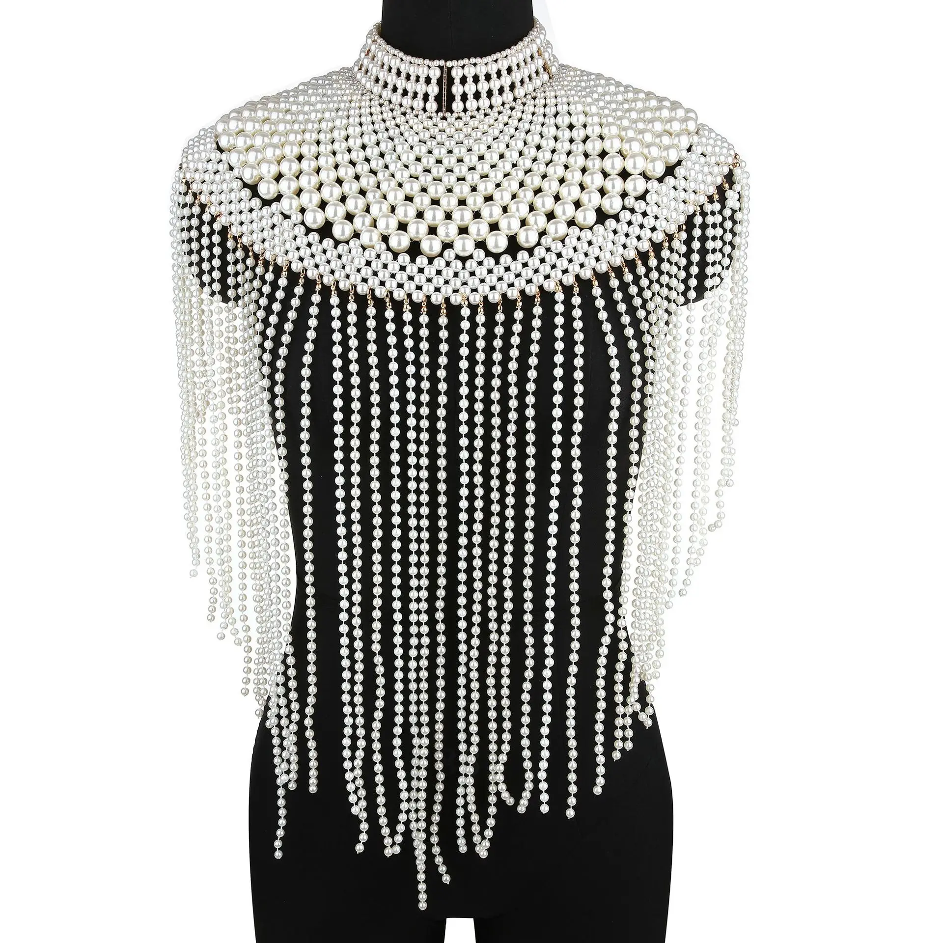 pearl Body chain sexy Bra chain totally hand-made multi-layer Body jewelry Chest chain party shawl Dinner accessories