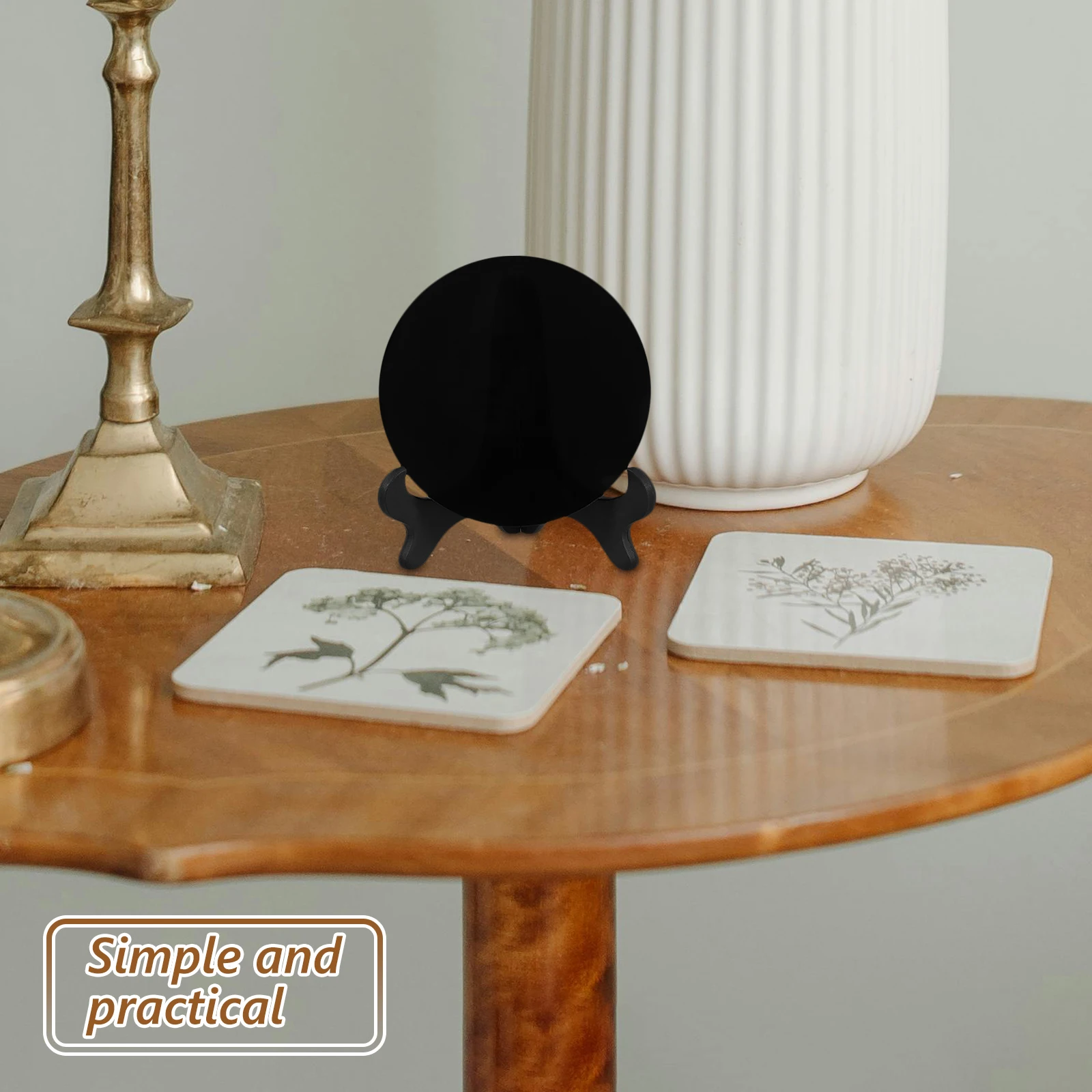 

1 set Obsidian Divination Mirror Black Scrying Decor Fengshui Meditation Table Centerpiece Gothic Aesthetic Home Modern